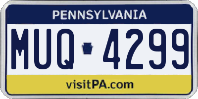 PA license plate MUQ4299