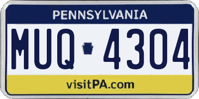 PA license plate MUQ4304
