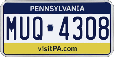 PA license plate MUQ4308