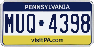 PA license plate MUQ4398