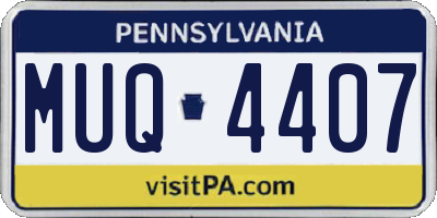 PA license plate MUQ4407