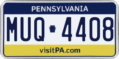 PA license plate MUQ4408