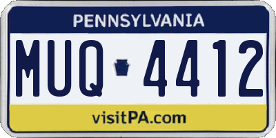 PA license plate MUQ4412