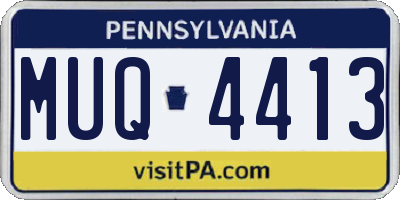PA license plate MUQ4413