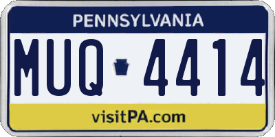 PA license plate MUQ4414