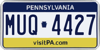 PA license plate MUQ4427