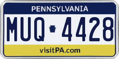PA license plate MUQ4428