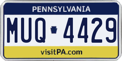 PA license plate MUQ4429