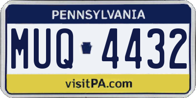 PA license plate MUQ4432