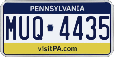 PA license plate MUQ4435