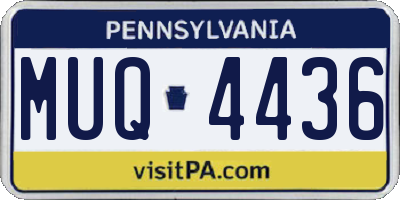 PA license plate MUQ4436