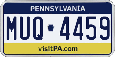 PA license plate MUQ4459