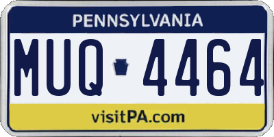 PA license plate MUQ4464