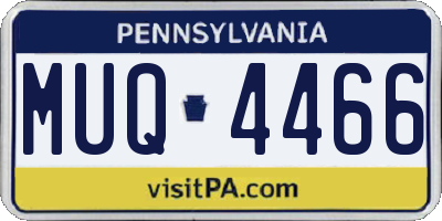 PA license plate MUQ4466