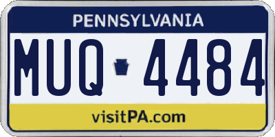 PA license plate MUQ4484