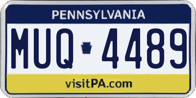 PA license plate MUQ4489