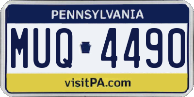 PA license plate MUQ4490