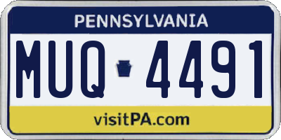 PA license plate MUQ4491