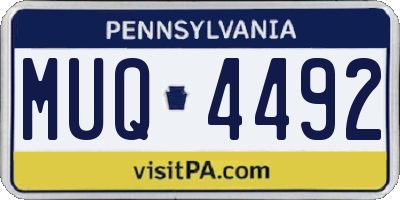 PA license plate MUQ4492