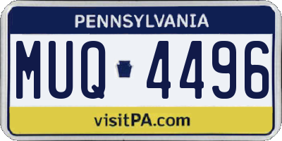 PA license plate MUQ4496