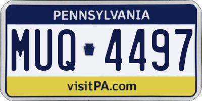 PA license plate MUQ4497