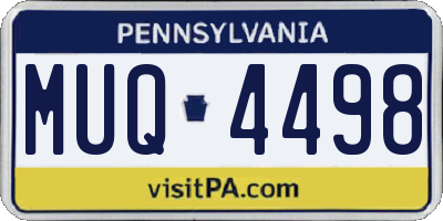 PA license plate MUQ4498