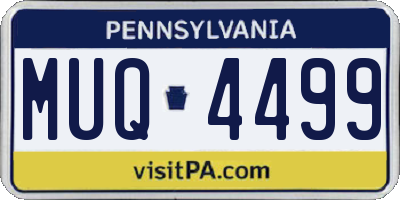 PA license plate MUQ4499