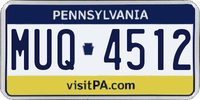 PA license plate MUQ4512