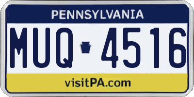PA license plate MUQ4516