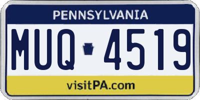 PA license plate MUQ4519