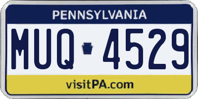PA license plate MUQ4529