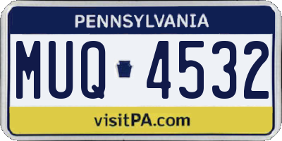 PA license plate MUQ4532