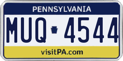 PA license plate MUQ4544