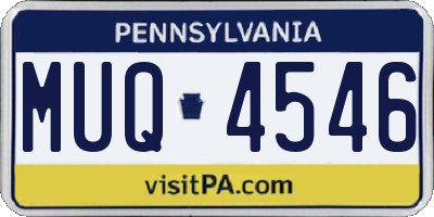 PA license plate MUQ4546