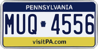 PA license plate MUQ4556