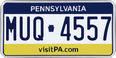 PA license plate MUQ4557