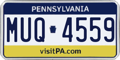 PA license plate MUQ4559