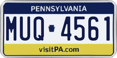 PA license plate MUQ4561