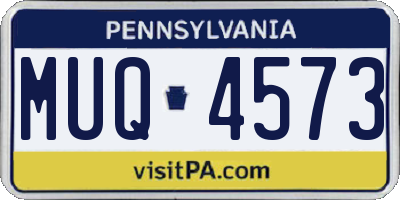 PA license plate MUQ4573