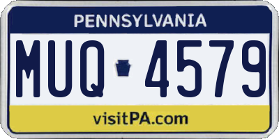 PA license plate MUQ4579