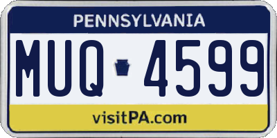 PA license plate MUQ4599