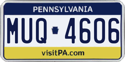 PA license plate MUQ4606
