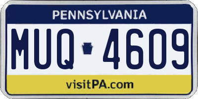 PA license plate MUQ4609