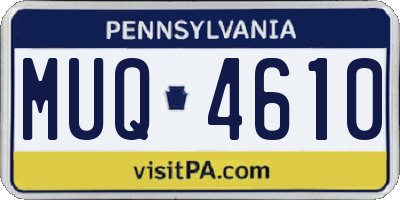 PA license plate MUQ4610