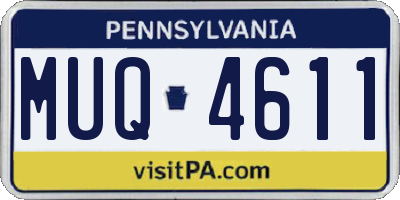 PA license plate MUQ4611