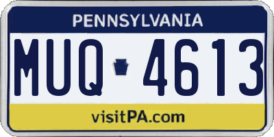 PA license plate MUQ4613