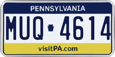 PA license plate MUQ4614