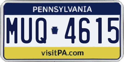 PA license plate MUQ4615