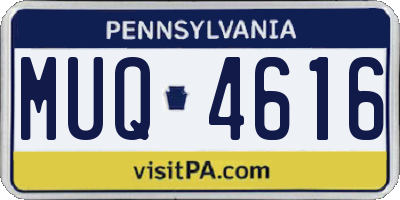 PA license plate MUQ4616