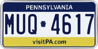 PA license plate MUQ4617
